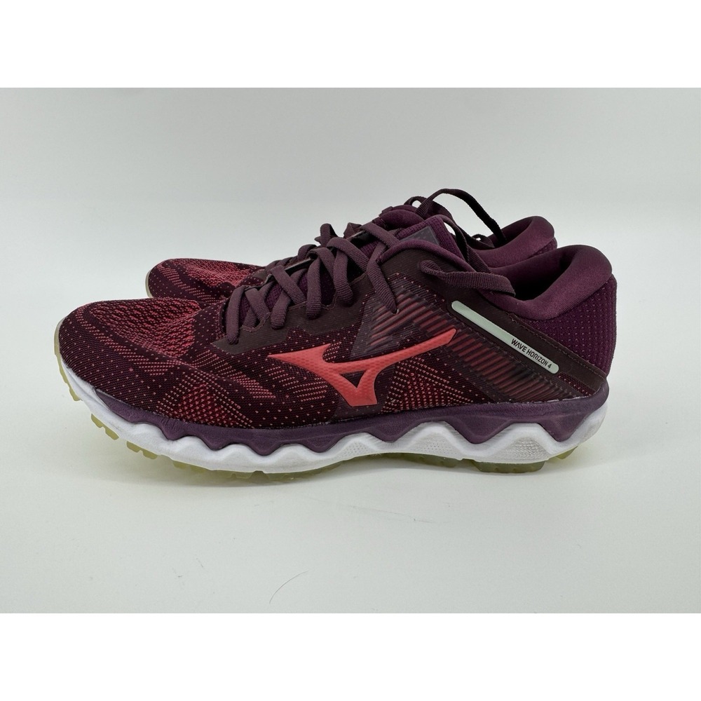 Mizuno Wave Horizon 4  Maroon Burgundy Womens Running Shoes Sz 10